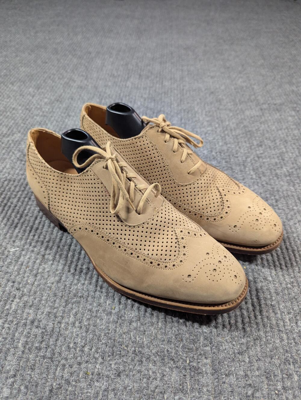 Peal & Co Brooks Brothers Shoes Mens Size 9.5 Suede Wingtip Made in England